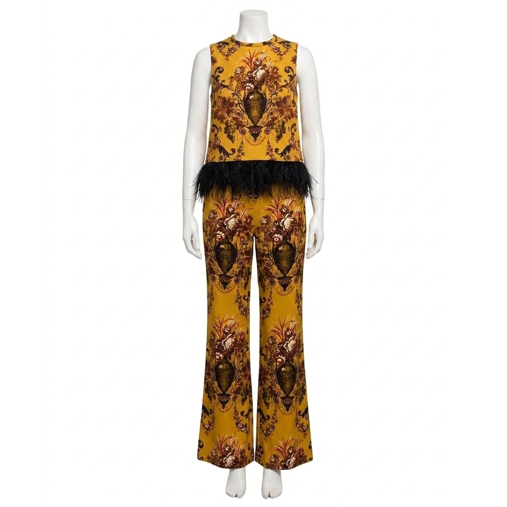 NEW CARA CARA pisa pant in dusty gold fleur